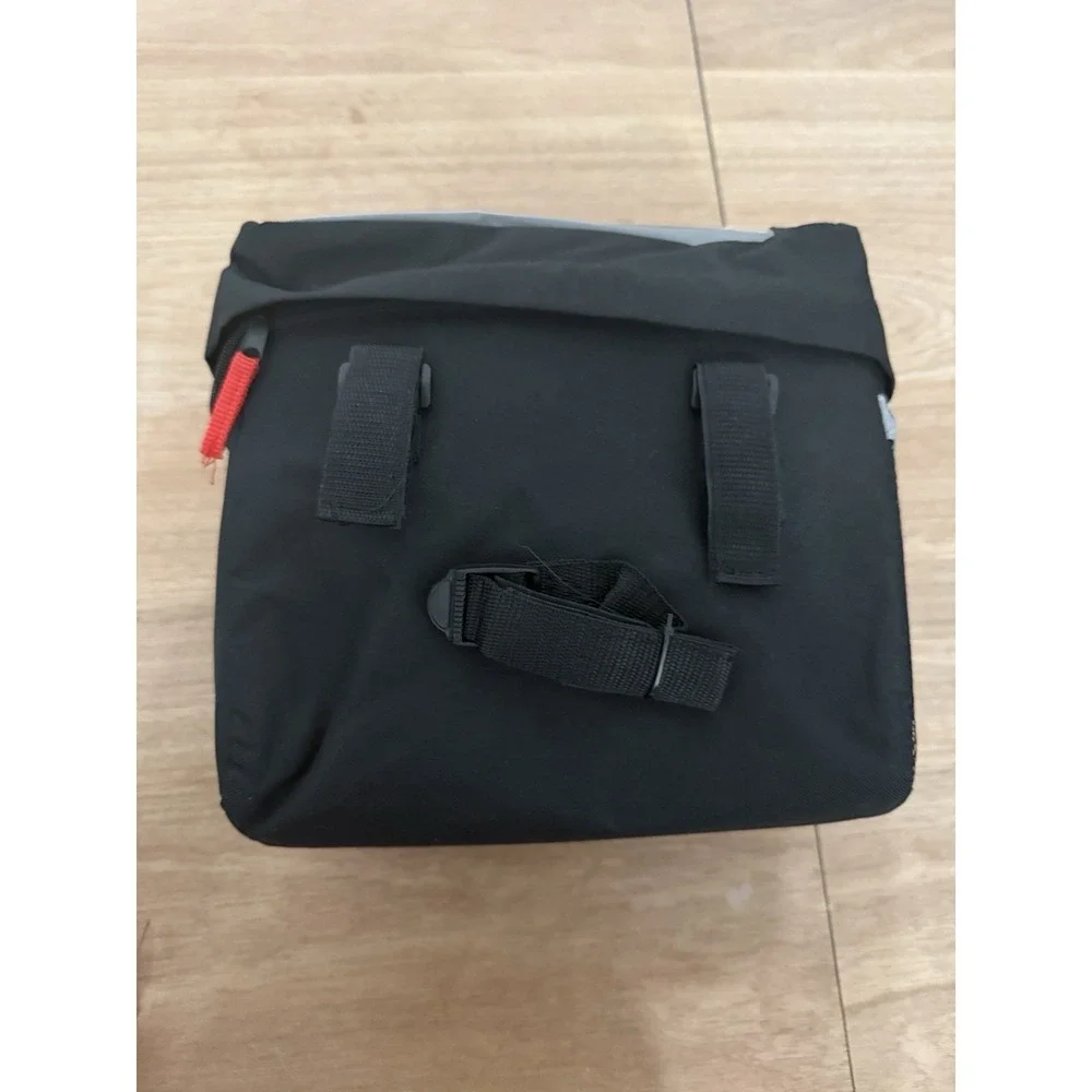 Schwinn Bike Handlebar Bag Black Bicycle Front Storage Bag Clear Pockets